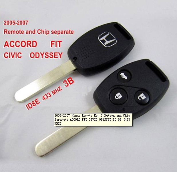 images of 2005-2007 Honda Remote Key 3 Button and Chip Separate ACCORD FIT