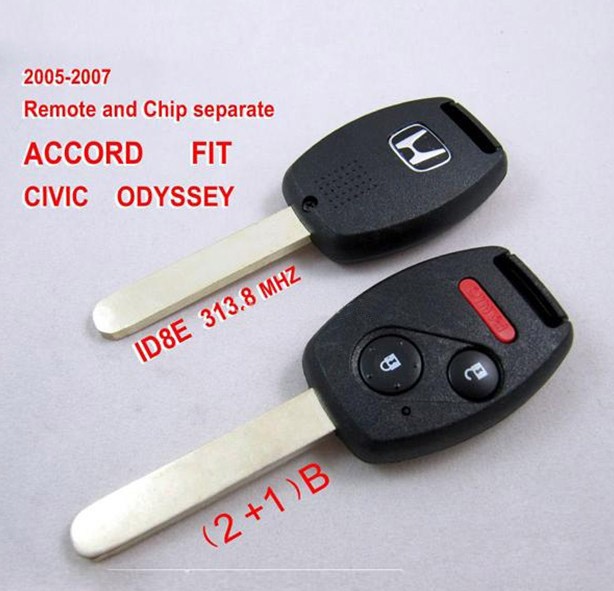 images of 2005-2007 Honda Remote Key (3+1) Button and Chip Separate ACCORD