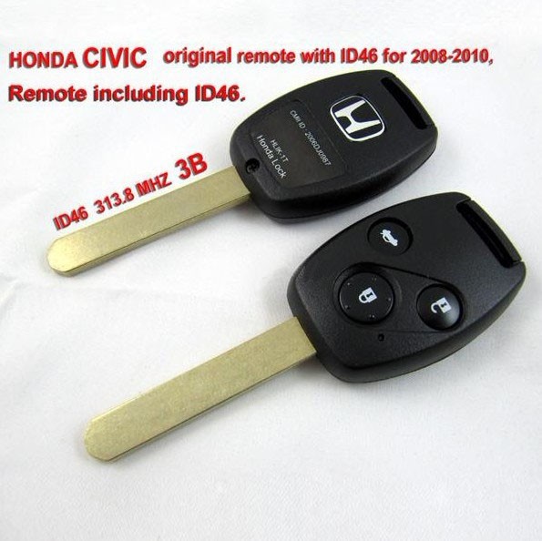 images of 2008-2010 Honda CIVIC Original Remote Key 3 Button Remote with ID:46 (313.8 MHZ)