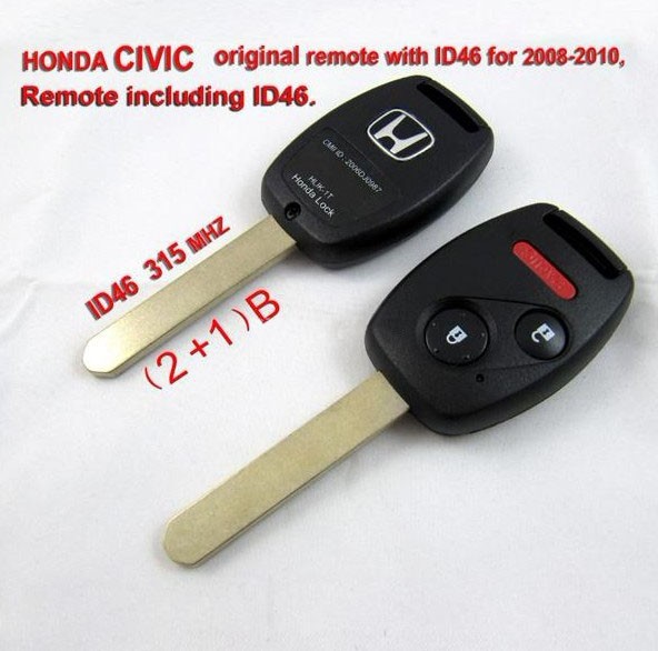 images of 2008-2010 Honda CIVIC Original Remote Key(2+1) Button Remote with ID:46 (315 MHZ)