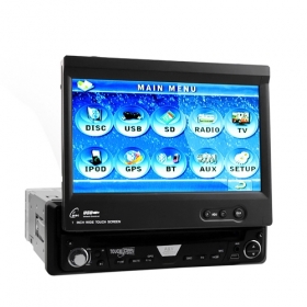 images of 7 Inch 1Din Car DVD Player with IPOD Bluetooth TV Detachable Panel
