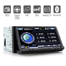 images of 7 Inch Digital Touchscreen Car DVD Player with GPS Bluetooth TV RDS PIP