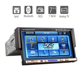images of 7 Inch 1Din Car DVD Player with Bluetooth TV RDS