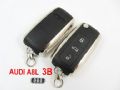 Audi A8L modified flip remote key shell 3 button