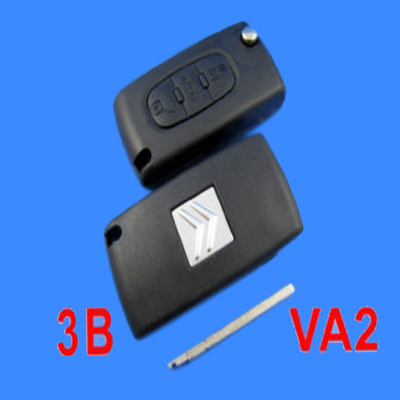 images of Citroen Remote Key 3 Button (without Groove)