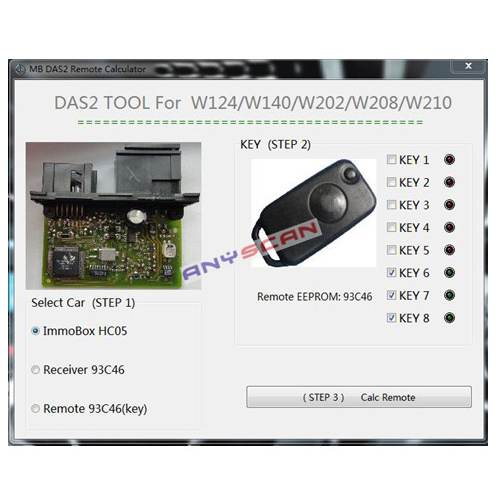 images of Mercedes Benz DAS2 Immobilizer Remote Calculator