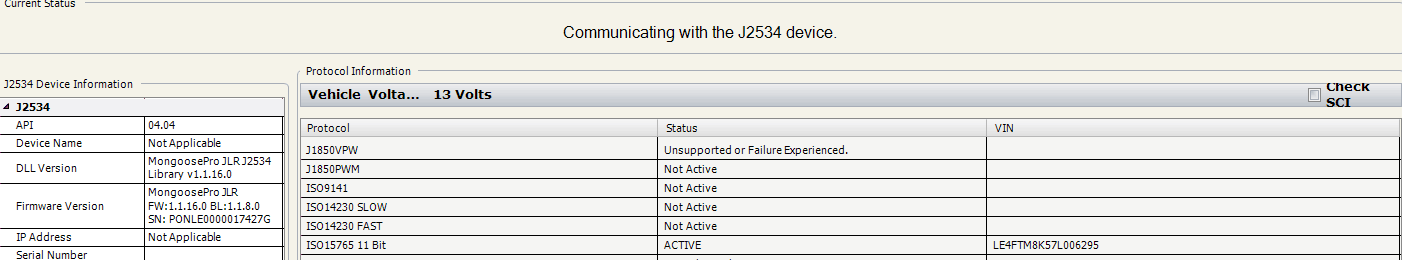 JLR Mangoose SDD Pro Communication with J2534