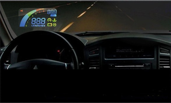 Car HUD Vehicle Head Up Display OBD鈪?OBD2 Over Speeding Warning F01 1