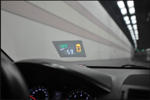 DS-300SE OBD II Heads Up Display HUD MILE KM Rpm Speed Overspeed Warning Battery Voltage Water Temp-2