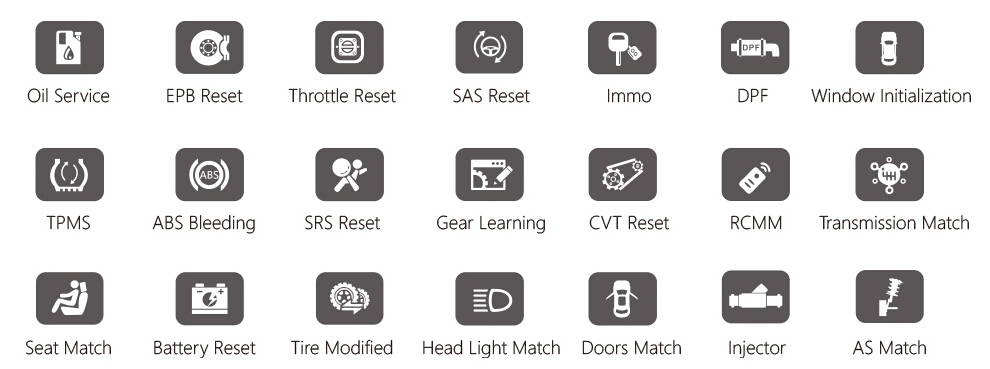 Eucleia TabScan S8 Functions