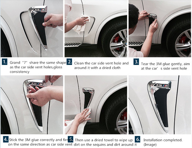 BMW 2015 X6 M Style Fender X6M Mark Display