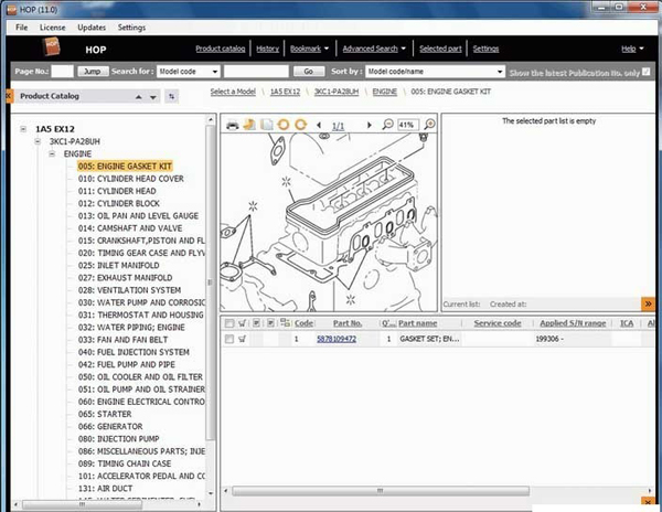 hitachi parts catalogue 2013