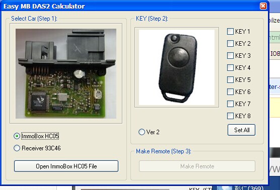 DAS2 Immobilizer Remote Calculator For Mercedes Benz Display