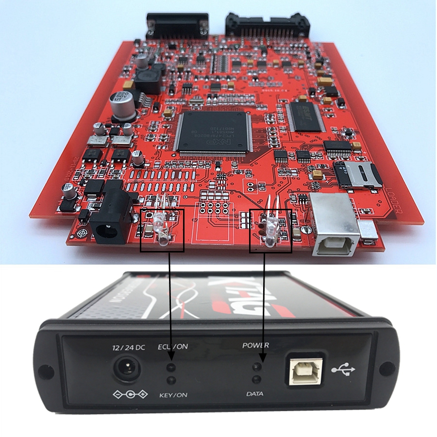 New 4LED Red PCB KTAG 7.020 EU Online Version SW V2.23