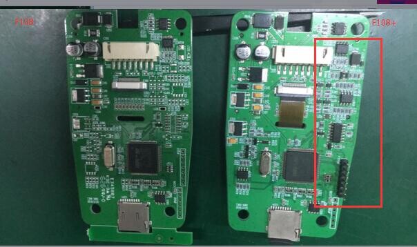 F108+ vs. F108 PCB Comparision