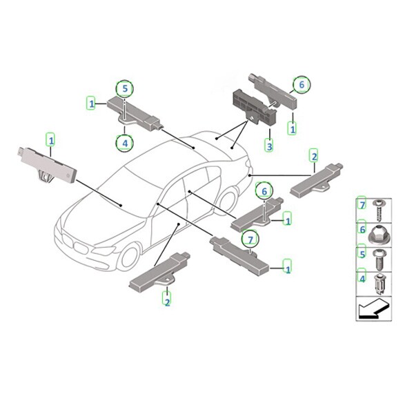 BMW 730d F01 Sedan Europe N57 Sketch Map Display