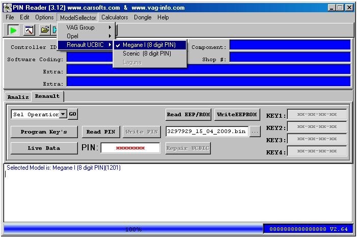 PIN Code reading and Key programming procedure 