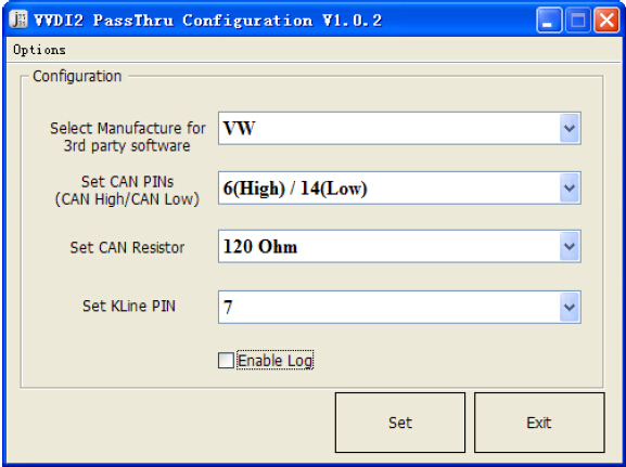 VVDI2 鈥?PassThru J2534 Configuration software