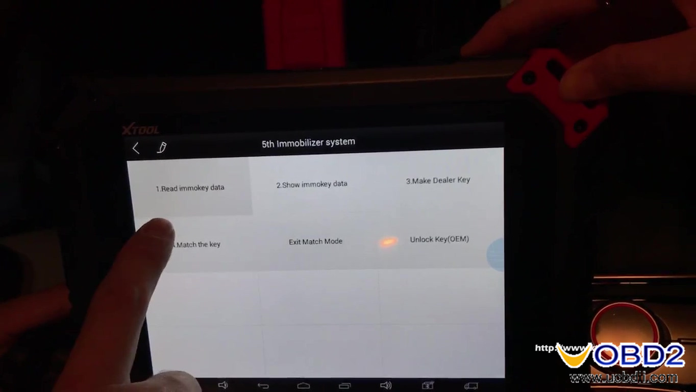 Audi A6L 2013 5th immobilizer system function menu