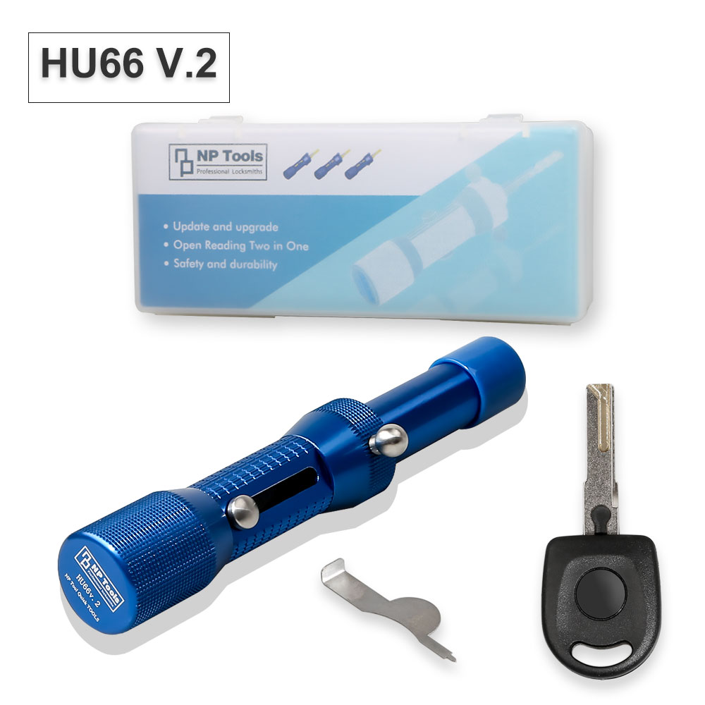 images of 2 in 1 HU66 V.2 Professional Locksmith Tool for Audi VW HU66 Lock Pick and Decoder Quick Open Tool