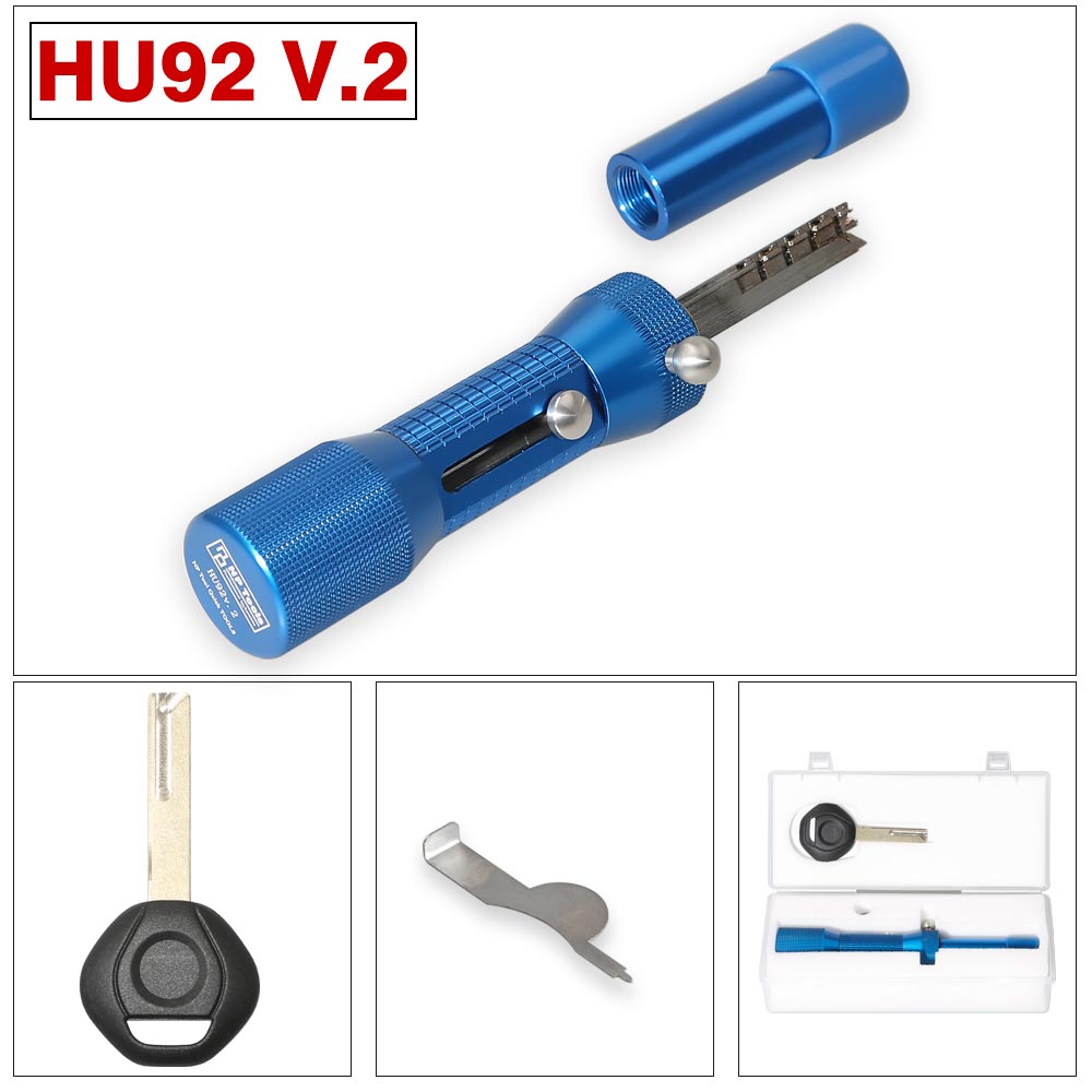 images of 2 in 1 HU92 V.2 Professional Locksmith Tool for BMW HU92 Lock Pick and Decoder Quick Open Tool