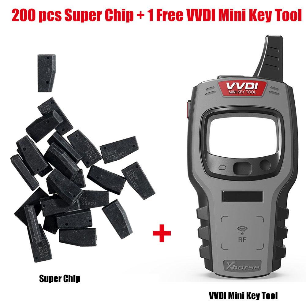 images of 200pcs Xhorse VVDI Super Chips XT27 Get 1 Set Free VVDI Mini Key Tool Free Shipping by DHL