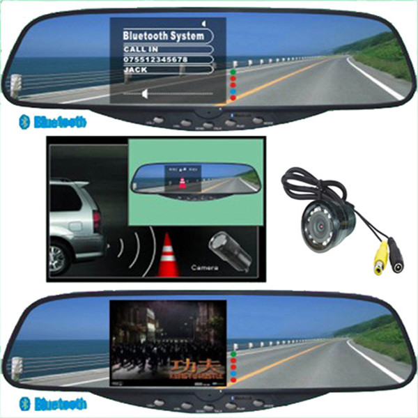 images of 3.5"TFT Bluetooth Handsfree Kits--Bluetooth Stereo Handsfree Rearview Mirror