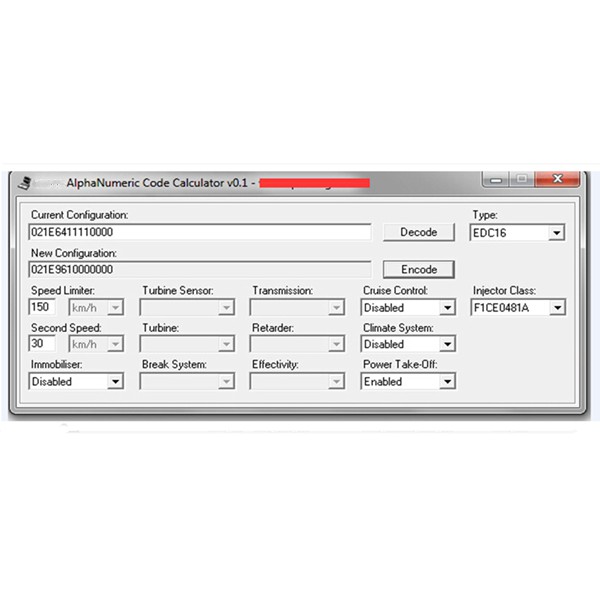 images of ALPHANUMERIC CODE CALCULATOR for IVECO Work on Win XP/Vista/7