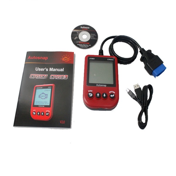 images of Autosnap CR803 JOBD Code Reader Red