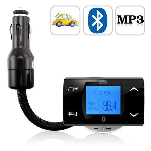 images of Bluetooth Car Kit Vehicle FM Transmitter MP3 Player Steering Wheel Controller