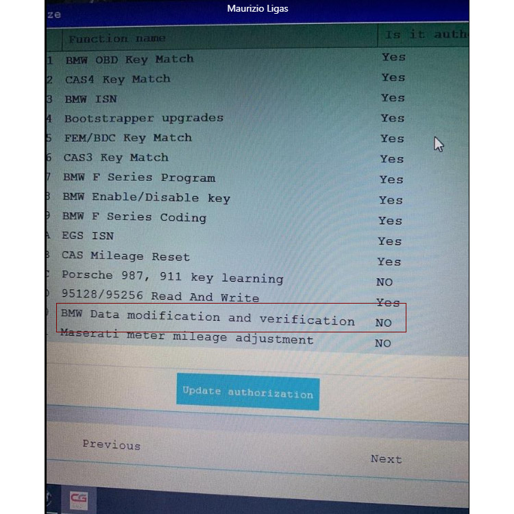 images of BMW Data modification and verification for CGDI Prog BMW MSV80 Key Programmer