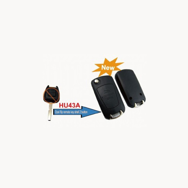 images of Buy Modified Flip Remote Key Shell 2 Button (HU43) for Opel 5pcs/lot