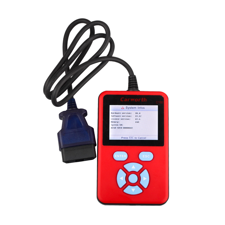 images of Carworth C100-A 12V/24V Gasoline/Diesel Universal OBDII Scanner Tools Support Trouble Shooting All Electrical Control Systems