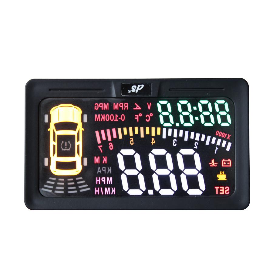 images of DS-300SE OBD II Heads Up Display HUD MILE KM Rpm Speed Overspeed Warning Battery Voltage Water Temp