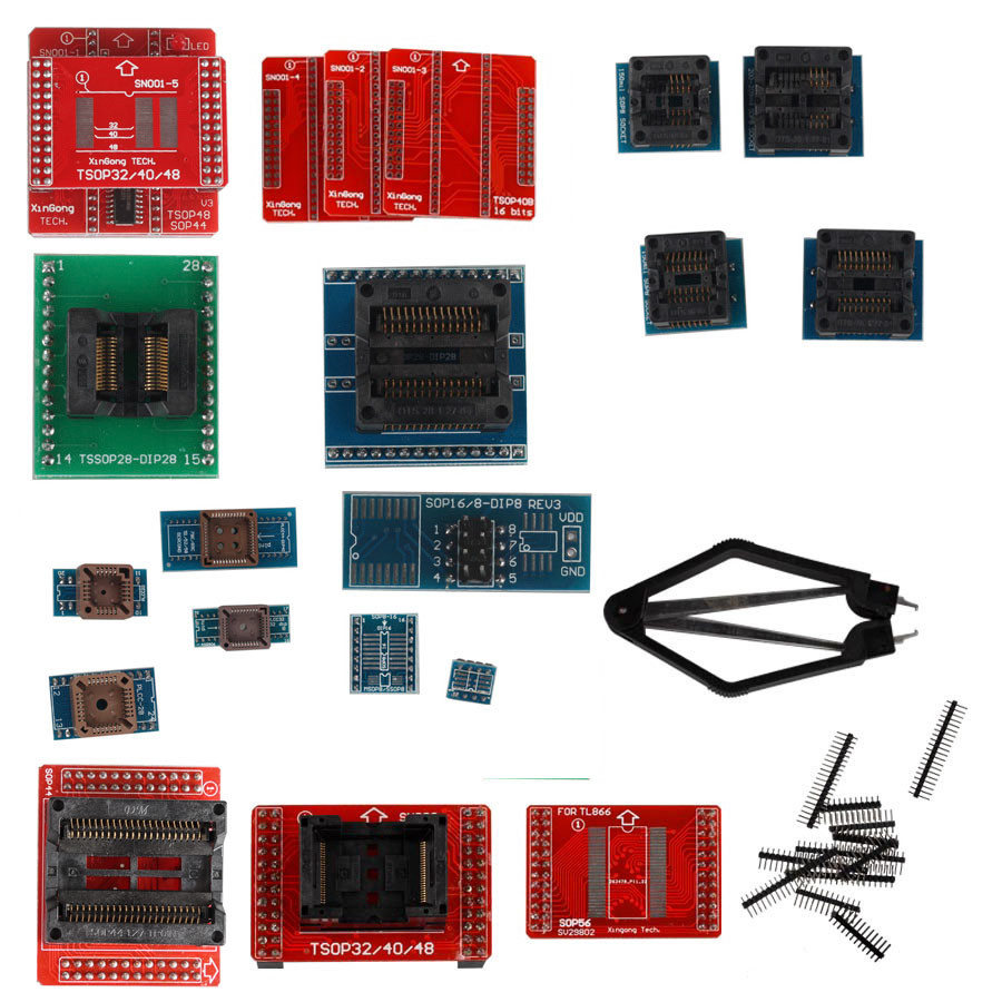 images of Full Set 21pcs Socket Adapters for Super Mini Pro TL866A/TL866CS EEPROM Programmer