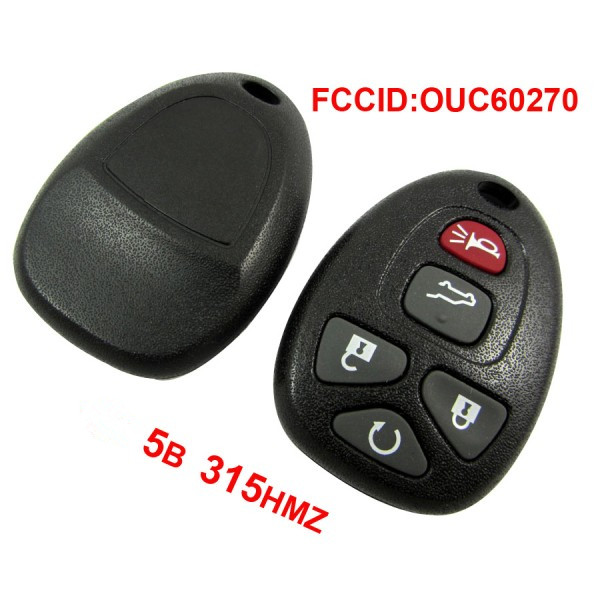 images of 5 Button 315MHZ Remote Key for GM