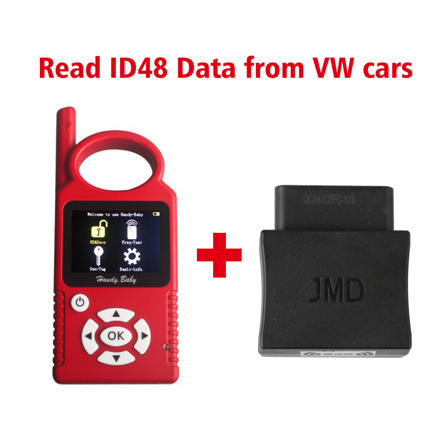 images of Handy Baby Hand-held Auto Key Programme Plus JMD Assistant OBD Adapter Read ID48 Data from VW Cars Add 96 Bit 48 Online Copy Free