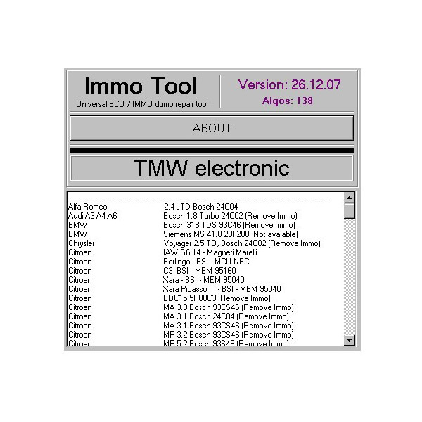 images of Immo Tool V26.12.2007