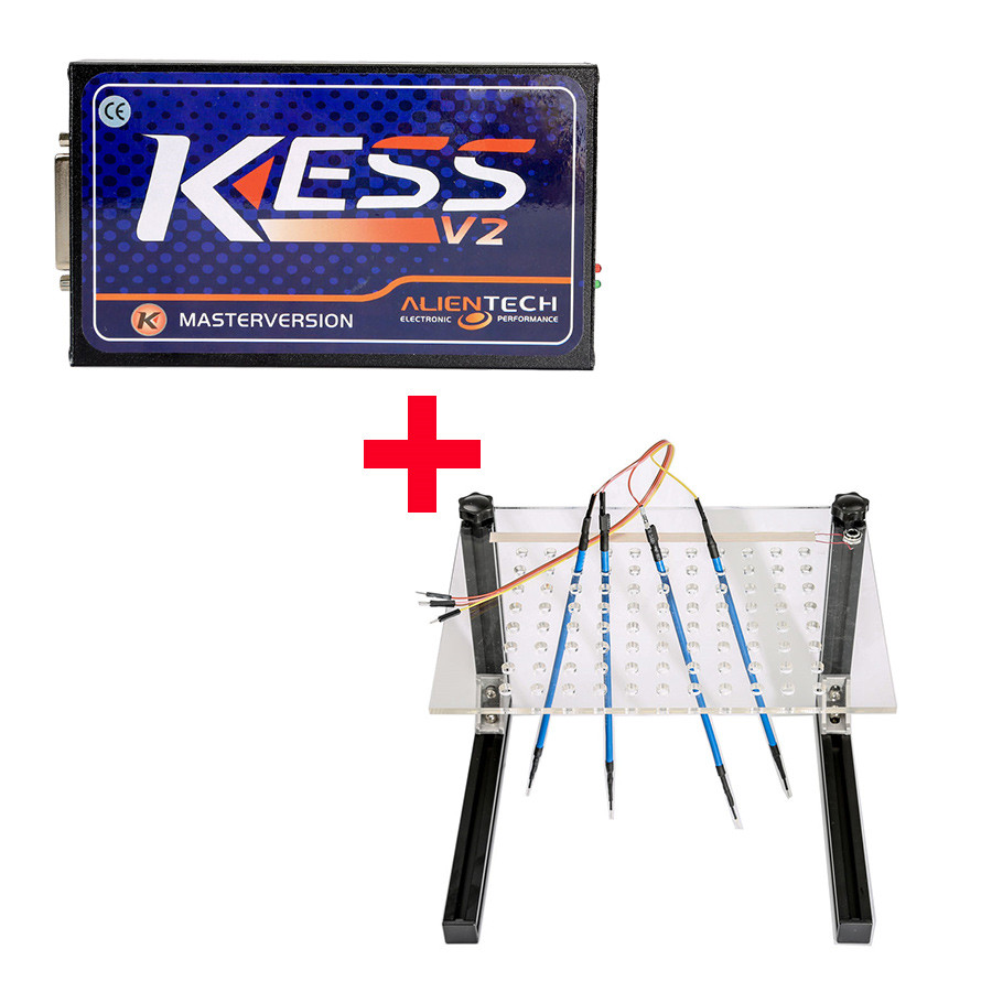 images of Kess V2 V5.017 Plus LED BDM Frame with 4 Probes Mesh