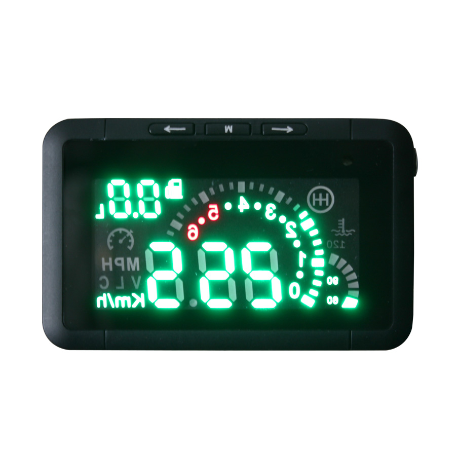 images of LED Car HUD Head Up Display With OBD2 Interface Plug & Play Speeding Warn System W01