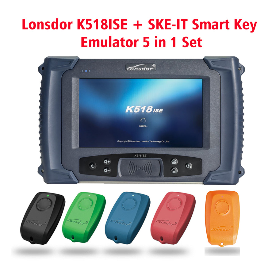 images of Lonsdor K518ISE Key Programmer Plus SKE-IT Smart Key Emulator 5 in 1 Set Full Package