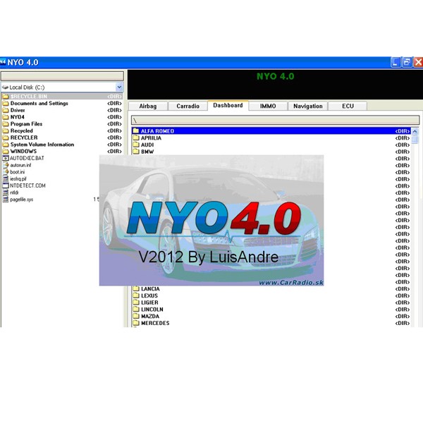 images of NYO V4.0 Full for Odometer RadioCar Airbag Navigator