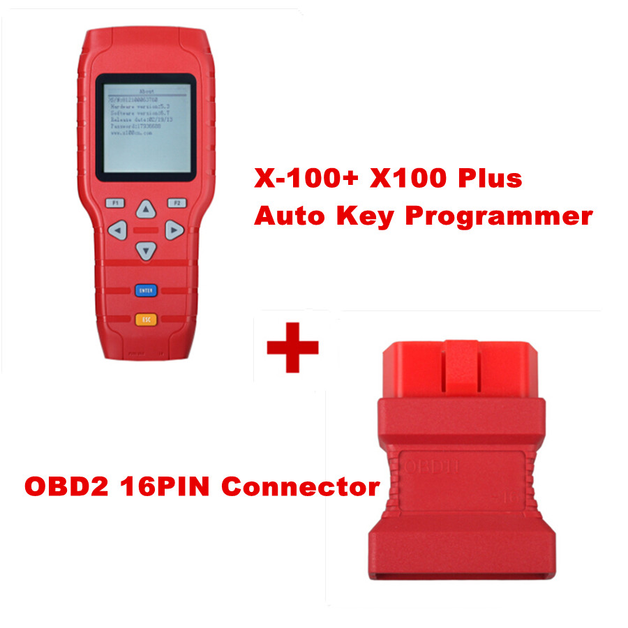 images of Original X-100+ X100 Plus Auto Key Programmer Plus OBD2 16PIN Connector