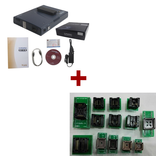 images of Original Xeltek USB Superpro 610P Universal Programmer with 13pcs Adapters