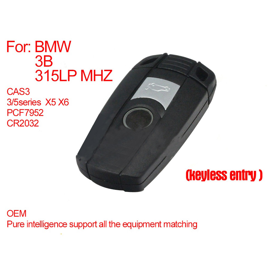images of Pure Smart Key 3 Buttons 315LP MHZ (Keyless-entry) PCF7952 for BMW CAS3