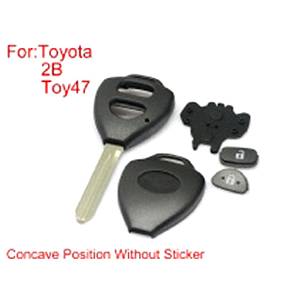 images of Remote Key Shell 2 Buttons TOY47 With Concave Without Paper For Toyota Corolla 10pcs/lot