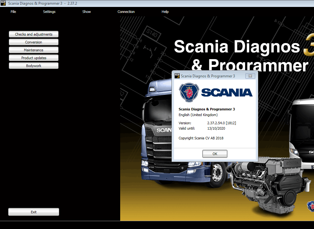 images of Scania SDP3 2.38 Diagnosis & Programming for VCI 3 VCI3 without Dongle