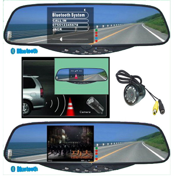 images of 3.5"TFT Bluetooth Handsfree Kits--Bluetooth Stereo Hands-Free Rearview Mirror