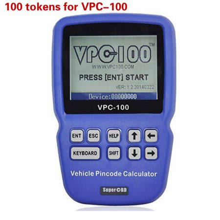100 Tokens for VPC-100 Hand-Held Vehicle Pin Code Calculator