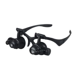 8 Lens 10x 15x 20x 25x Headband 2LED Magnifier Magnifying Loupe 9892G